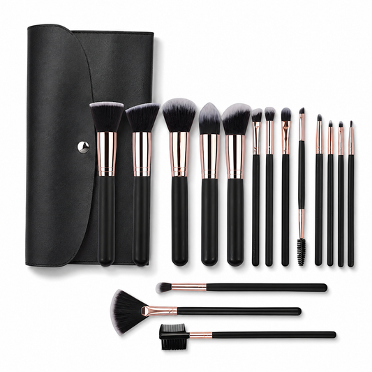 Black Wooden Handle Makeup Brush